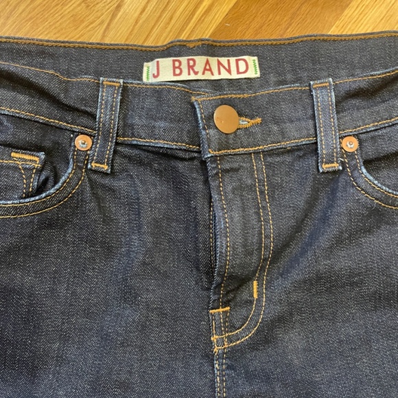 J Brand dark stretch raw denim skinny mid rise jeans 29 NWOT - Picture 4 of 6